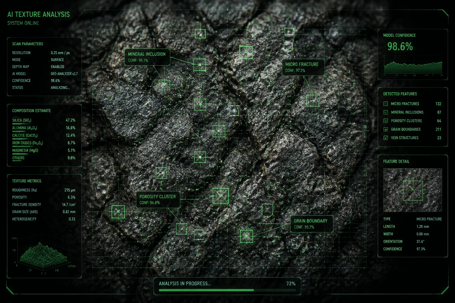 Futuristic texture assessment technology
