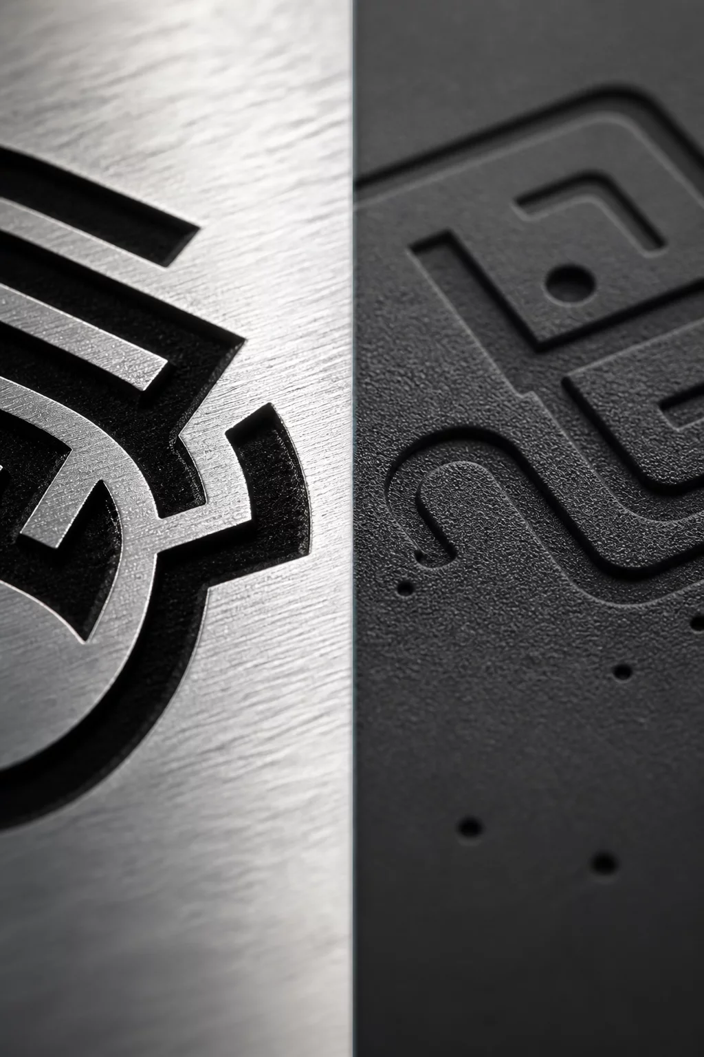 Visual demonstration of contrast levels on technical materials
